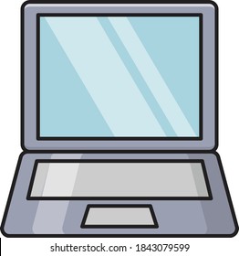laptop vector colour line icon 