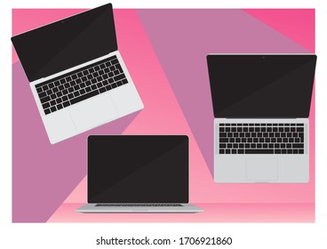 Laptop Vector; Computer symbol; Laptop in flat style