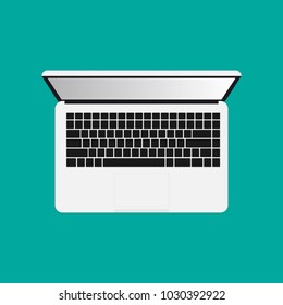 Laptop vector. IT and data protection,