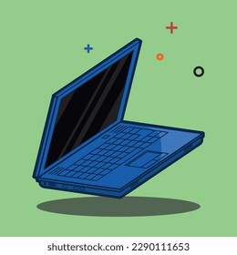 Laptop vector design for commercial use