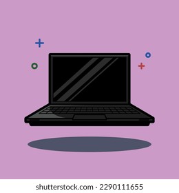 Laptop vector design for commercial use