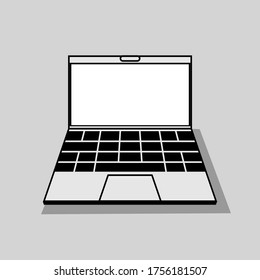 laptop Vector Design. flat vector icon for apps, websites, or Mock up.

