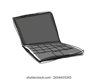 Laptop vetor doodle mão desenhada.eps