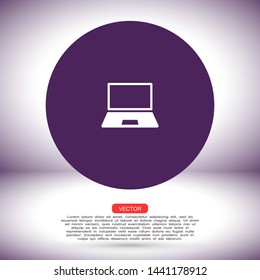 laptop vector eps 10 icon , Lorem ipsum flat design