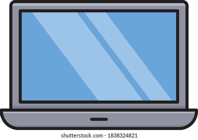 icono de color plano vector portátil