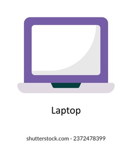Laptop vector Flat Icon Design illustration. Symbol on White background EPS 10 File 