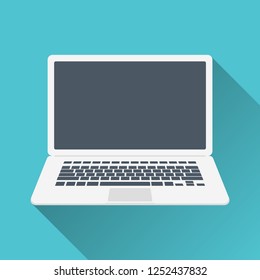 Laptop Vector. Flat icon illustration.
