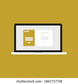 Laptop Vector Flat Icon Illustration