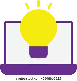 Icono plano del vector portátil