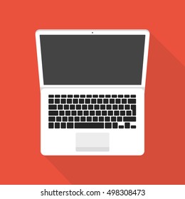 Laptop Vector. Flat icon illustration.