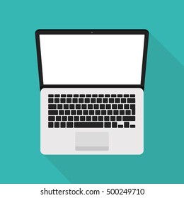 Laptop Vector. Flat icon illustration.
