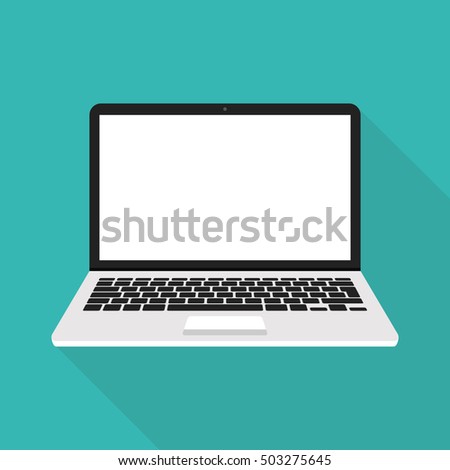 Laptop Vector. Flat icon illustration.