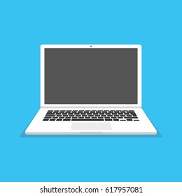 Laptop Vector. Flat illustration.