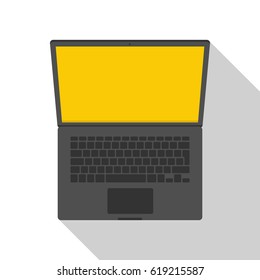 Laptop Vector. Flat illustration.