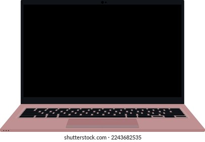 laptop vector with flat illustration style