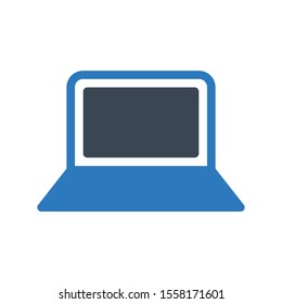 laptop vector glyph colour icon 