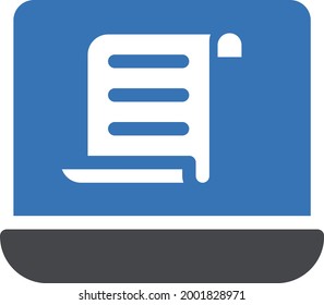 icono de color de glifo vector de portátil