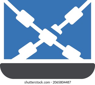 icono de color de glifo vector de portátil