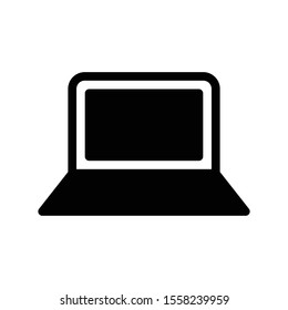 laptop vector glyph flat icon 