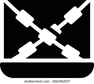 laptop vector glyph flat icon