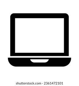 Laptop Vector Glyph Icon For Personal And Commercial Use.
