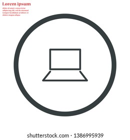 a laptop vector icon 10 eps , Lorem ipsum Flat design