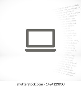 a laptop vector icon 10 eps , Lorem ipsum Flat design