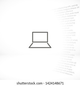 a laptop vector icon 10 eps , Lorem ipsum Flat design
