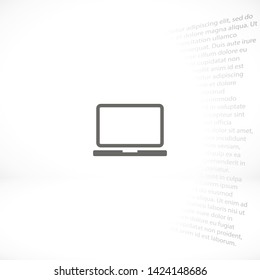 a laptop vector icon 10 eps , Lorem ipsum Flat design