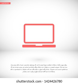 a laptop vector icon 10 eps , Lorem ipsum Flat design
