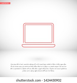 a laptop vector icon 10 eps , Lorem ipsum Flat design