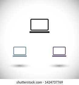 a laptop vector icon 10 eps , Lorem ipsum Flat design