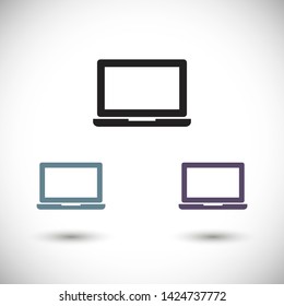 a laptop vector icon 10 eps , Lorem ipsum Flat design