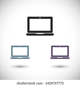 a laptop vector icon 10 eps , Lorem ipsum Flat design