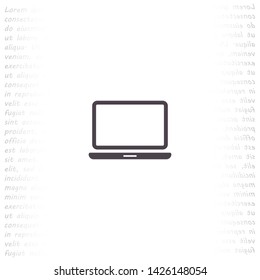 a laptop vector icon 10 eps , Lorem ipsum Flat design