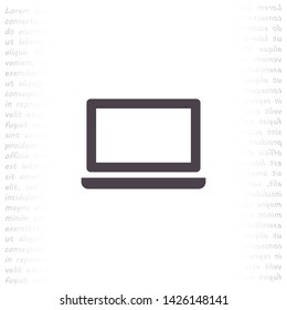 a laptop vector icon 10 eps , Lorem ipsum Flat design