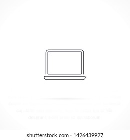 a laptop vector icon 10 eps , Lorem ipsum Flat design