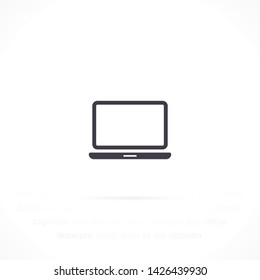a laptop vector icon 10 eps , Lorem ipsum Flat design