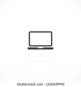 a laptop vector icon 10 eps , Lorem ipsum Flat design