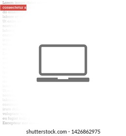 a laptop vector icon 10 eps , Lorem ipsum Flat design