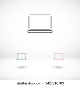 a laptop vector icon 10 eps , Lorem ipsum Flat design