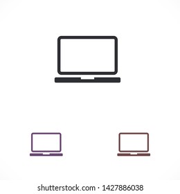 a laptop vector icon 10 eps , Lorem ipsum Flat design