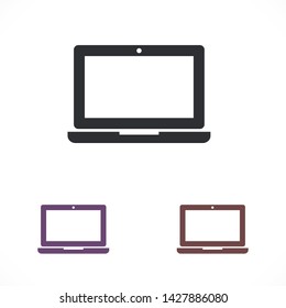 a laptop vector icon 10 eps , Lorem ipsum Flat design