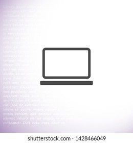 a laptop vector icon 10 eps , Lorem ipsum Flat design