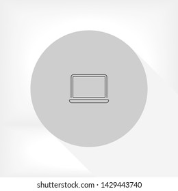 a laptop vector icon 10 eps , Lorem ipsum Flat design