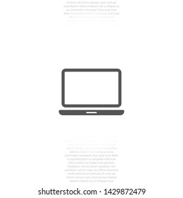 a laptop vector icon 10 eps , Lorem ipsum Flat design
