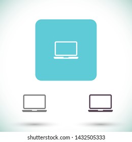 a laptop vector icon 10 eps , Lorem ipsum Flat design