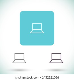 a laptop vector icon 10 eps , Lorem ipsum Flat design