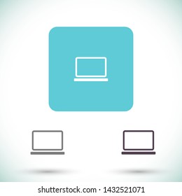 a laptop vector icon 10 eps , Lorem ipsum Flat design