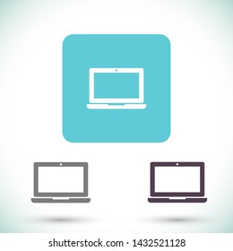 a laptop vector icon 10 eps , Lorem ipsum Flat design